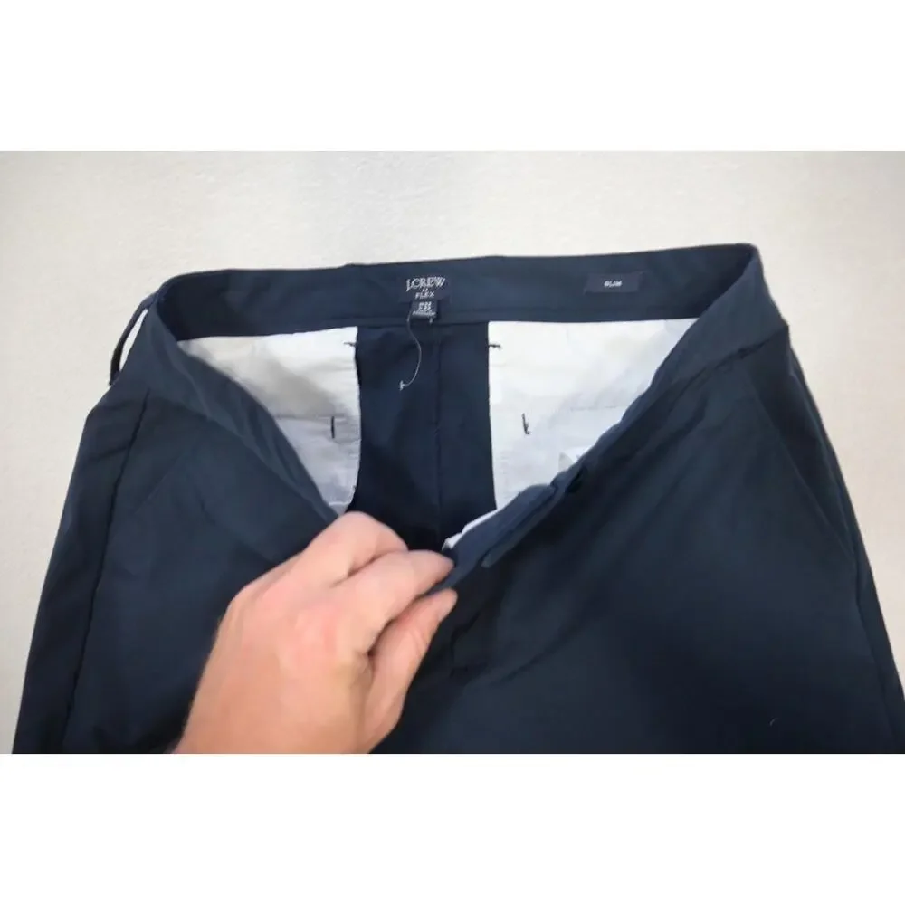 J Crew Flex Slim Tapered Golf Pants Performance Blue Wicking Mens‎ Sz 32 x 32